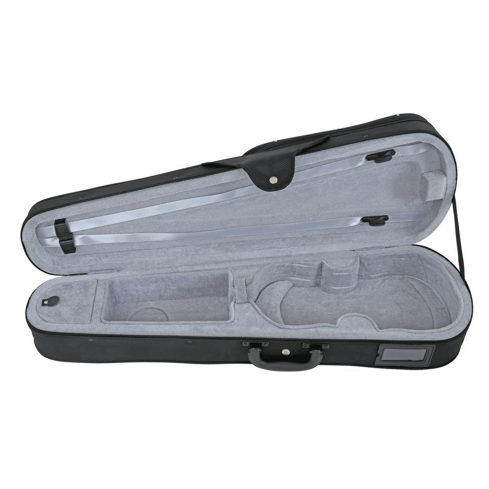 Gewa Violin Case, Aspirante, Shaped, 4 4, Carbon-optic Black Anthracite 