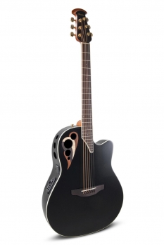 Ovation Celebrity Deluxe E-Acoustic Guitar CDX40-5-G, Black Satin